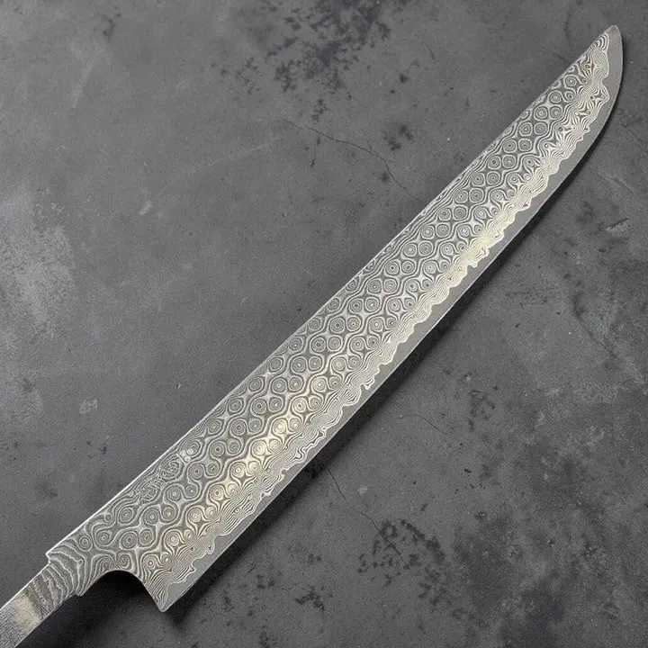 Nigara Hamono Anmon Damascus SG2 300mm Sakimaru Sujihiki No Handle
