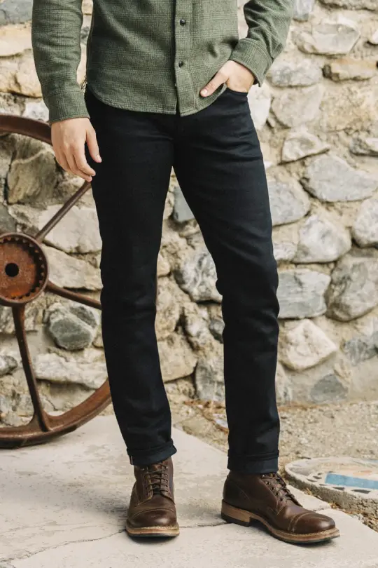 The Pen Slim - Black Raw 14oz Selvedge