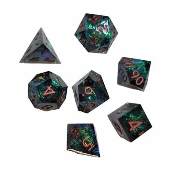 Sharp Edge RPG Dice Set – Shimmering Green