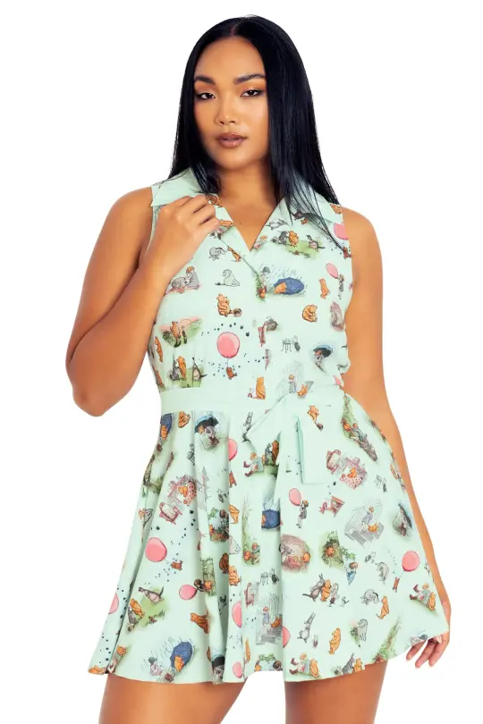 Winnie-The-Pooh Business Time Skater Dress