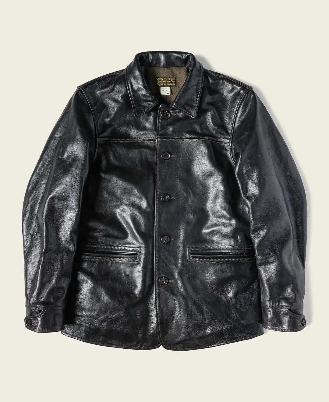 Lot 339 1920s Horsehide Leather Brakeman Coat