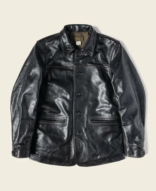Lot 339 1920s Horsehide Leather Brakeman Coat