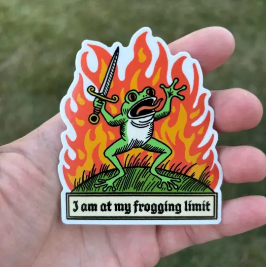 I am at my frogging limit sticker