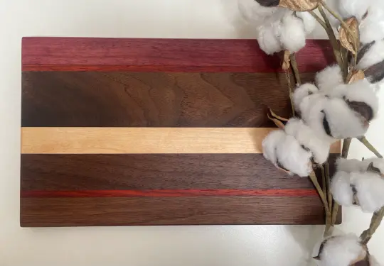 24M002 - Mixed Purpleheart, Padauk, Walnut & Maple