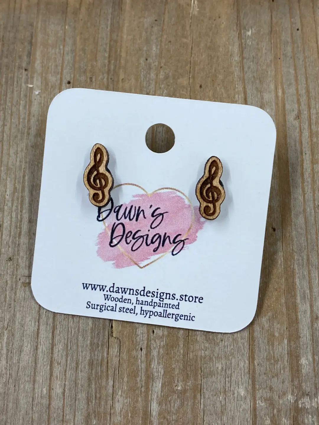 Treble Clef Stud