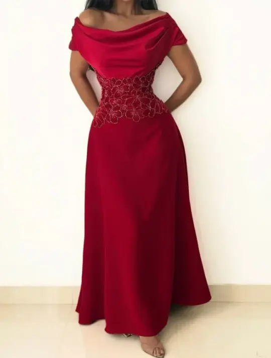 Embroidered Corset Prom Gown ,Charming Burgundy Maxi Queen Evening Dress RS1975