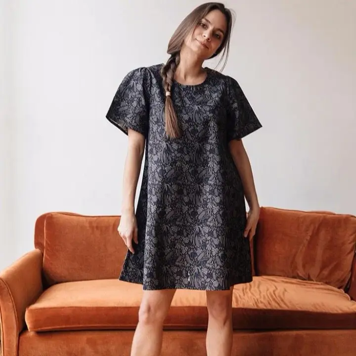 Winnie Dress in Midnight Jungle