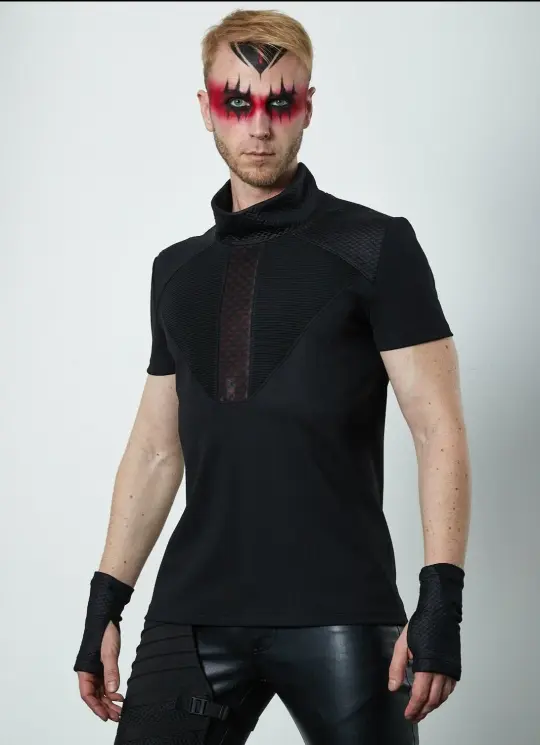 K-4 Cyberpunk hexagonal shirt