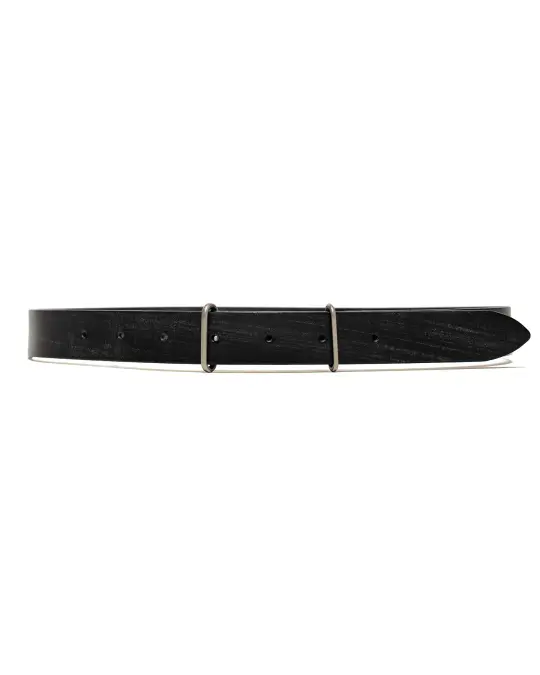 Margaret Howell Minimal Buckle Belt Full Grain Bridle Leather Black
