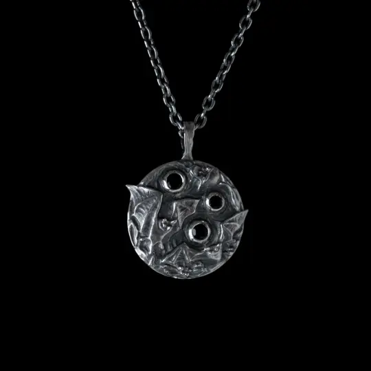 Night Garden Pendant - black spinel (MTO)