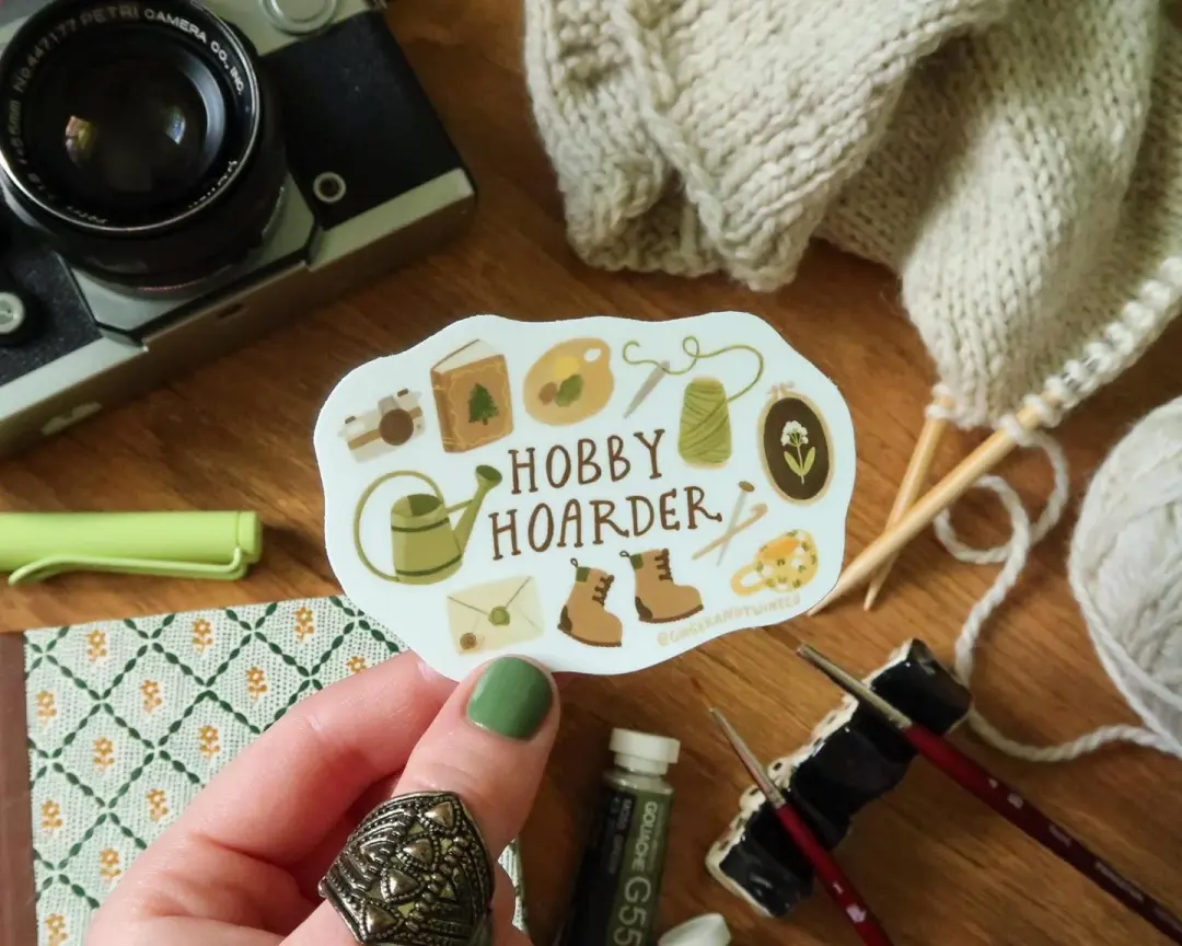 Hobby Hoarder Sticker!