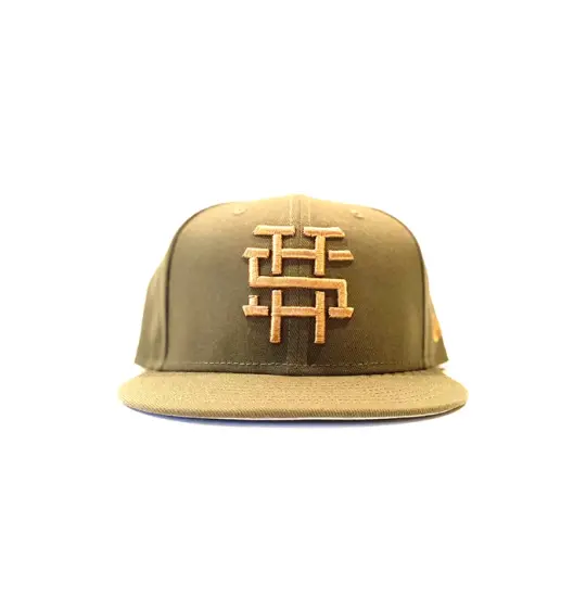 2520 X NEW ERA  MONOGRAM LOGO "T5T" 59FIFTY FITTED - NEW OLIVE