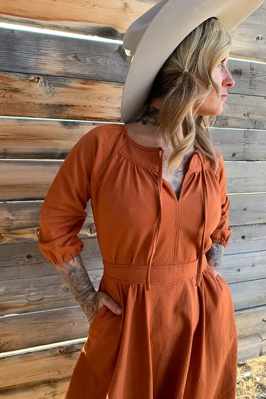Rosemary Dress in Toasted Butternut