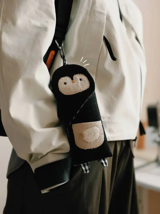 Penguin Sunglass Pouch & Bag Charm for Travel