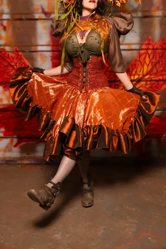 27. Mini Fairy Skirt in Pumpkin Pintuck with Ruffle - The Fall Fabulosity! Collection