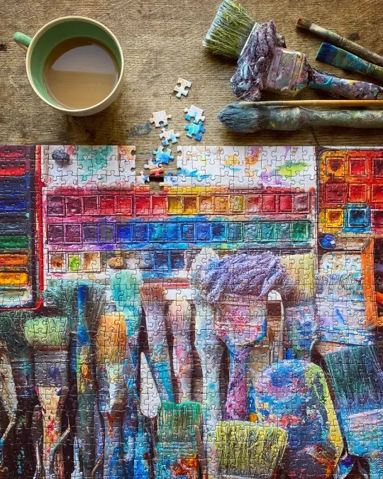 'Paints and Brushes' 1000 Piece Jigsaw Puzzle