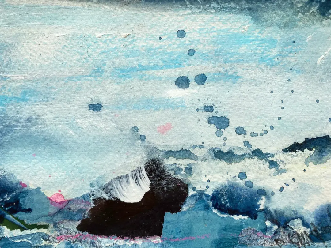 'Morning Rain' - Mixed Media Painting on Paper