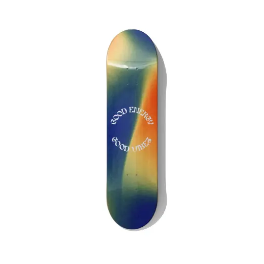 Good Energy Good Vibes Gradient Skateboard Art