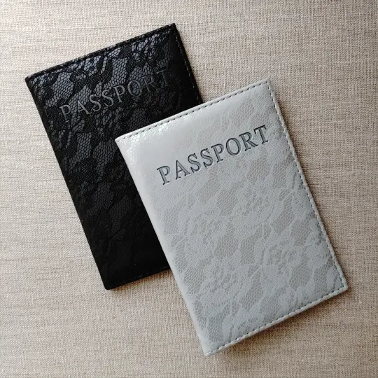 Bride and Groom Lace Passport Covers