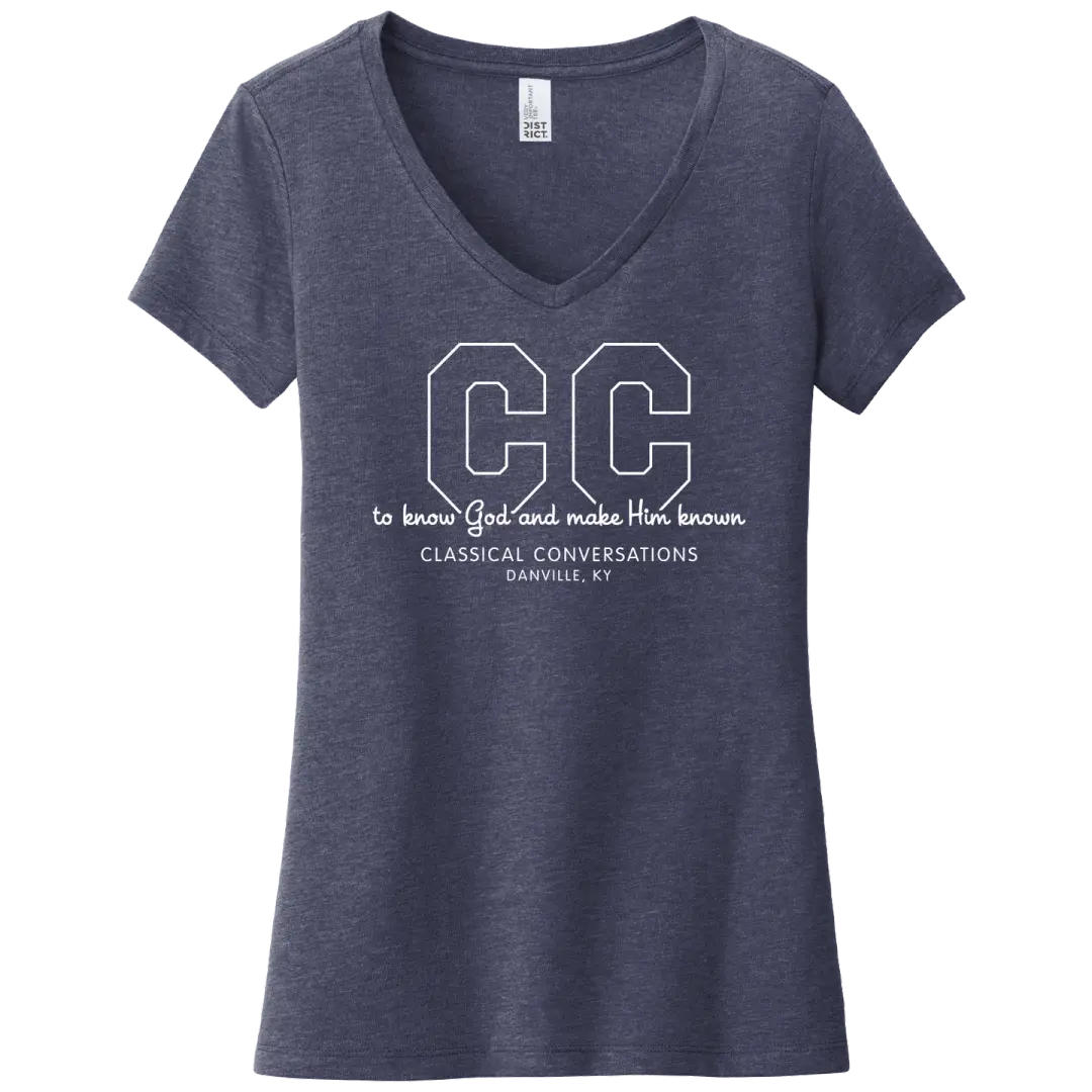 Classical Conversations Screen Printed DT6503 Ladies S/S V-Neck Tee