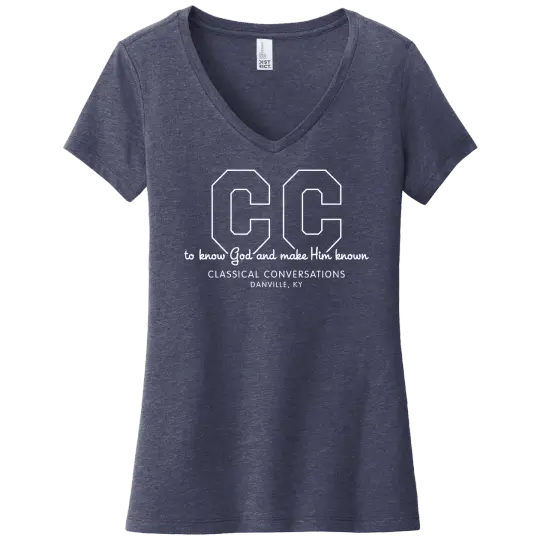 Classical Conversations Screen Printed DT6503 Ladies S/S V-Neck Tee