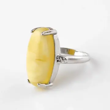 Large Butterscotch Oval Ring