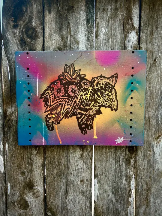 The Healer on Reclaimed Metal