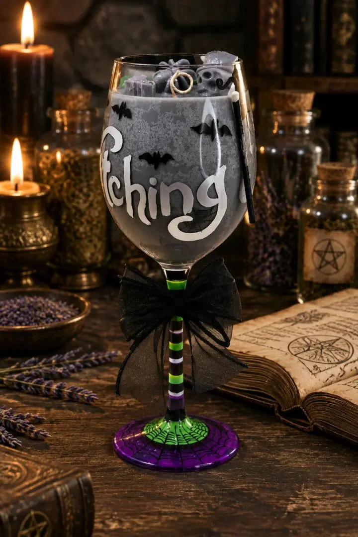 Artisan One Moon Flame Brewing Trouble Rosemary Cedar Glass Candle