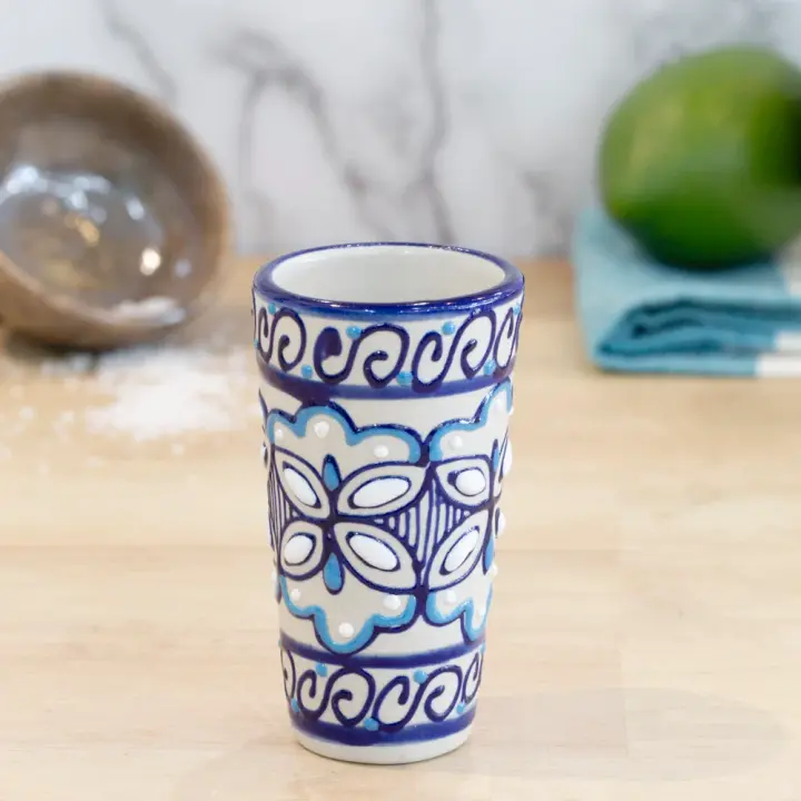 Coyoacán Hand-Painted Ceramic Shot Glass