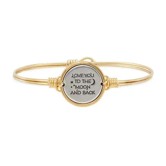 I LOVE YOU TO THE MOON AND BACK BANGLE BRACELET