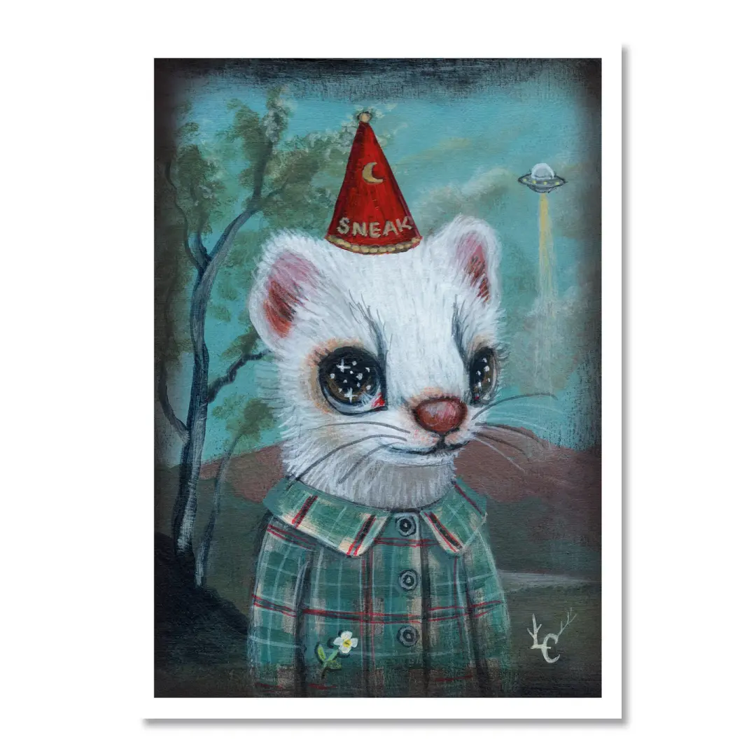 Sneaky Weasel (Mini Print)