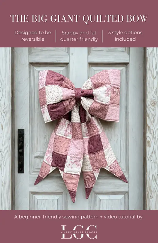 The Big Giant Quilted Bow- Charm Version