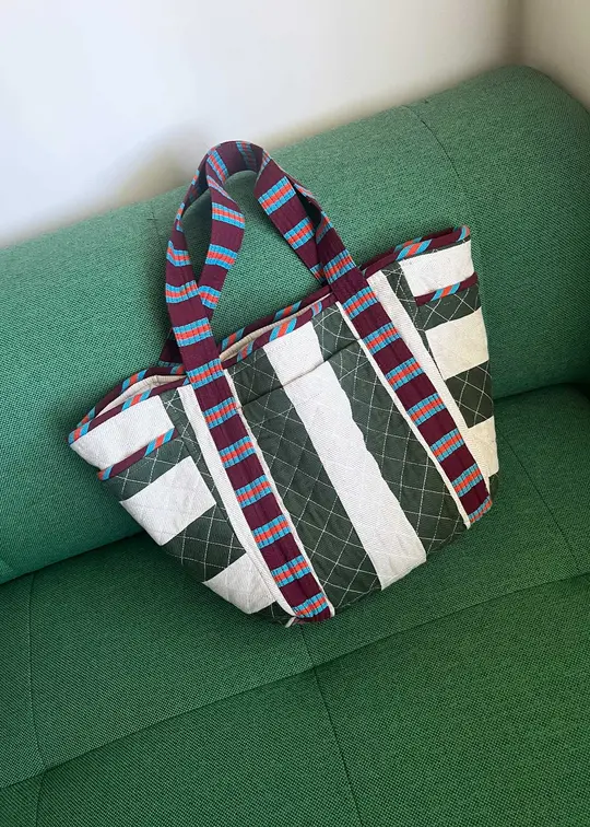 jumbo quilted tote | home | salon