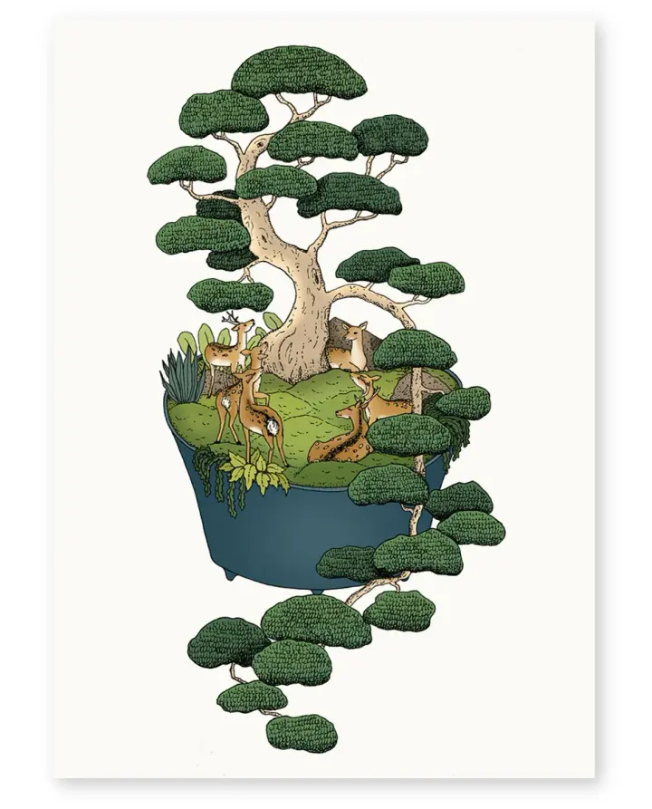 'Bambi Bonsai' Limited Edition Art Print