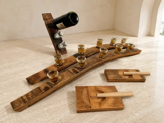 Whiskey & Wine Barrel Party Planner Gift Pack — Reclaimed Stave Hosting Set