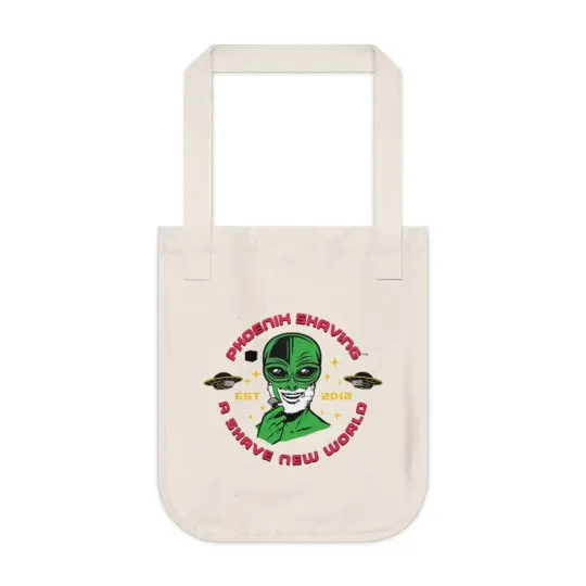 Official Phoenix Shaving Organic Canvas Tote Bag | Shaving Alien | Available in Multiple Colors!