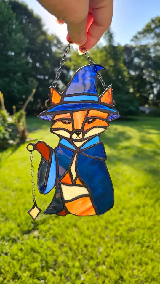 Stained Glass Witchy Fox