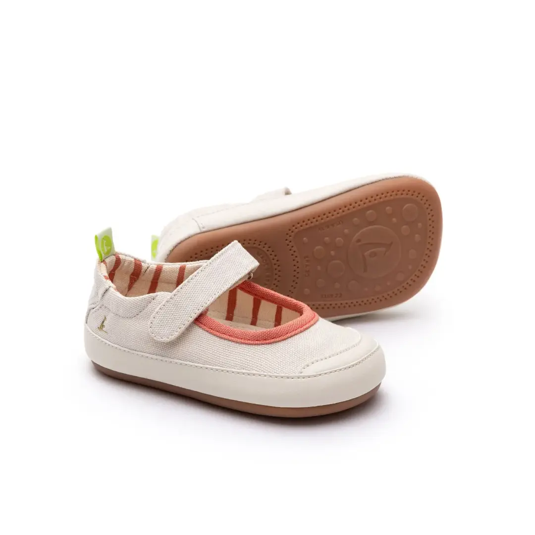 Gaia Green Mary Janes - Lona Creme / Lona Salmao (Baby)