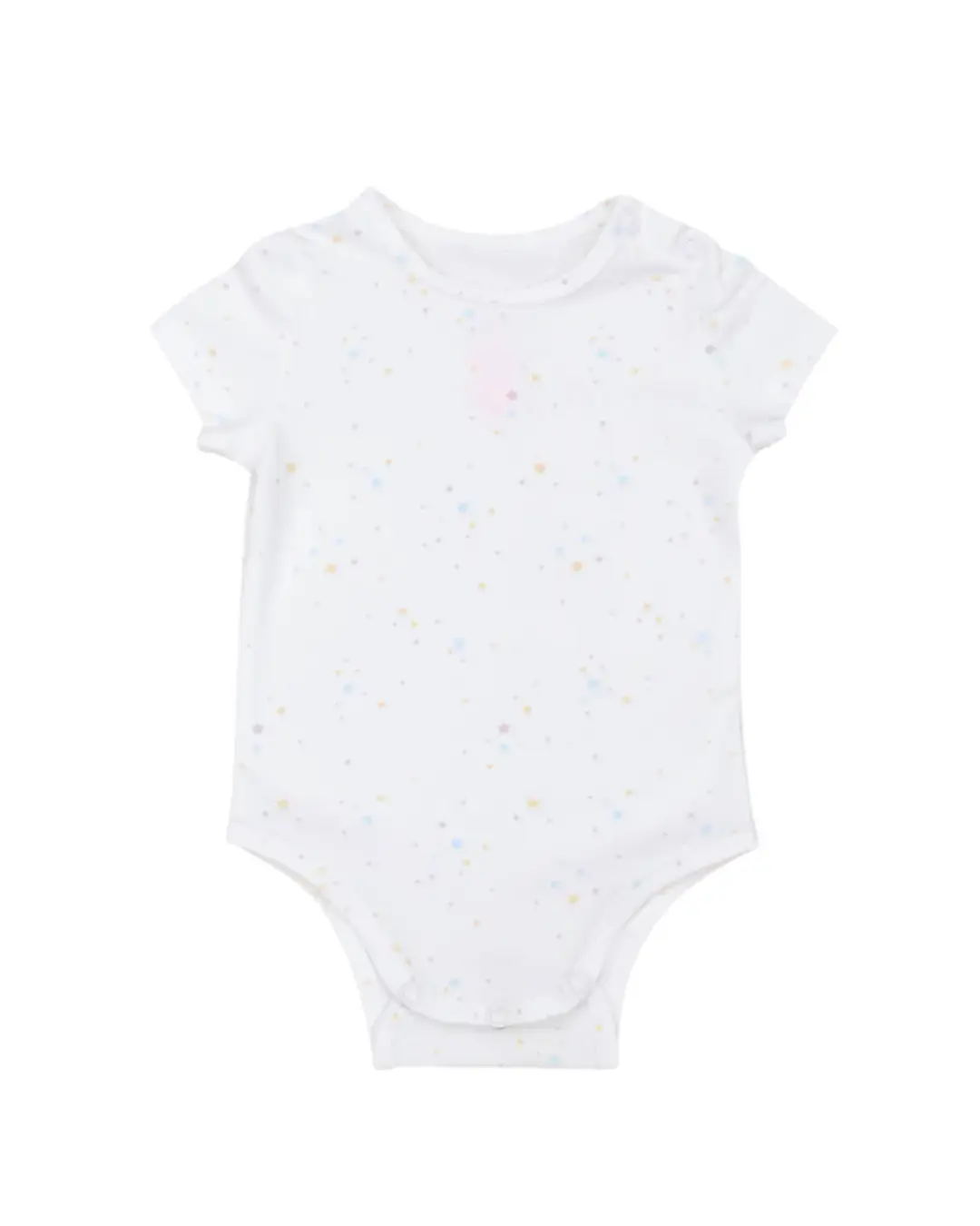 Short-Sleeve Onesie - White Twinkle Stars