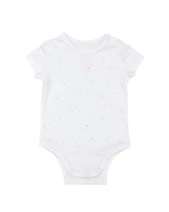 Short-Sleeve Onesie - White Twinkle Stars