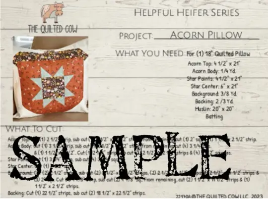 Helpful Heifer Acorn Pillow
