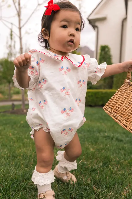 Baby Maisy Romper in Star Spangled