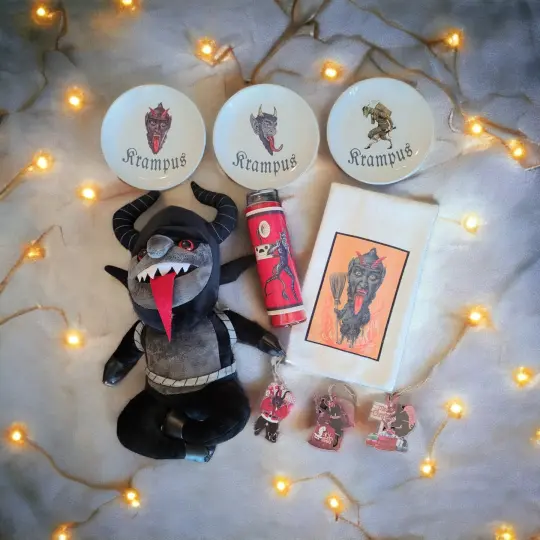 Krampus holiday gift box Krampusnacht naughty or nice Spooky Christmas