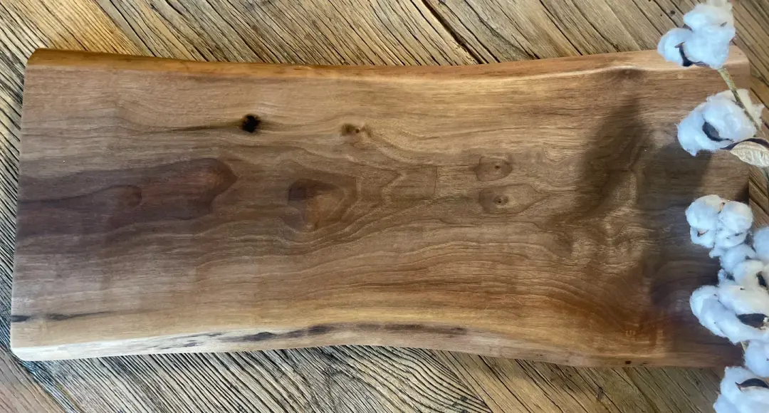 25L003 - Long Dual Live Edge Walnut Board
