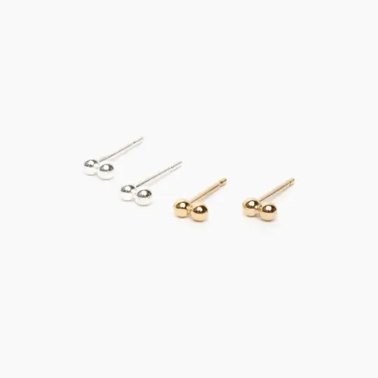 Double Dot Stud Earrings