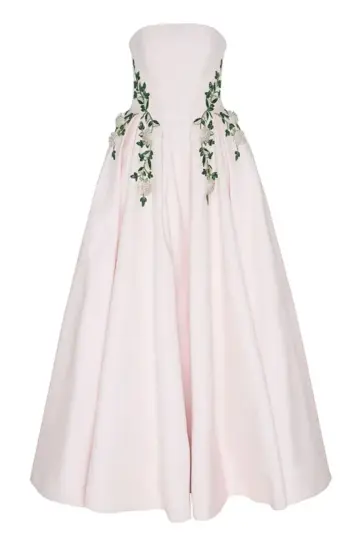 Light pink strapless fitted long elegant ball gown, bridal dress R8563