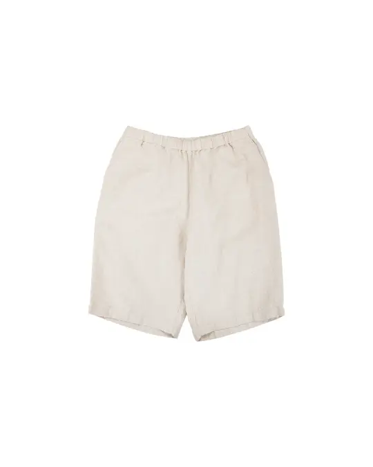 Beams Plus Easy Shorts Cotton Linen Off White
