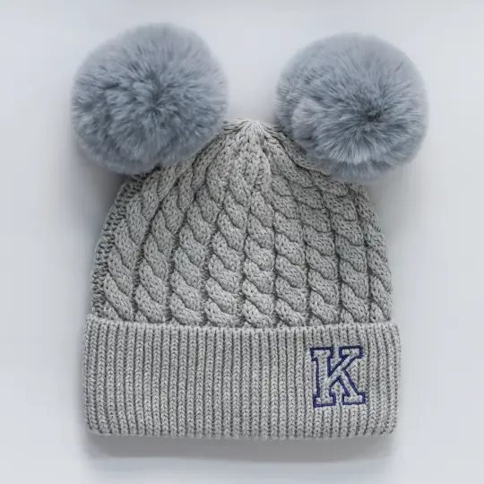 Personalised Kids Beanie - Grey