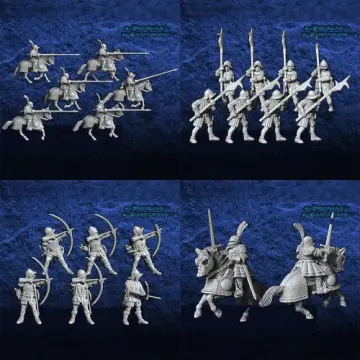 Unpainted 28mm 3D-printed Kingdom of England full Tudor army, 60 miniatures — tabletop miniatures for historical wargaming, D&D & Pathfinder