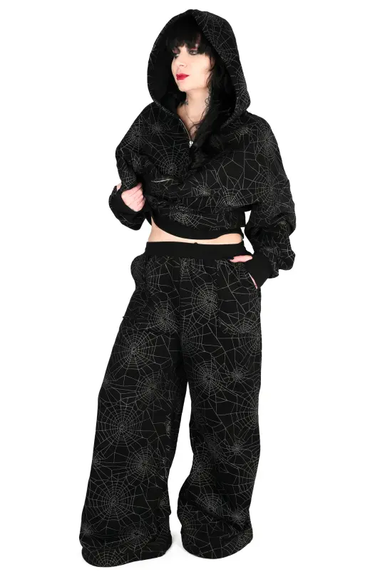 Cobweb Wide Leg Joggers
